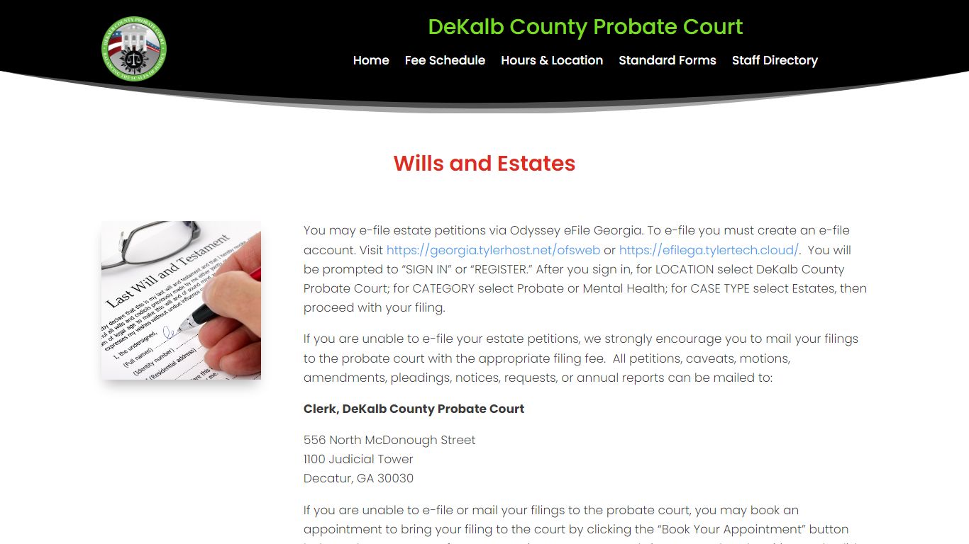 Wills & Estates | DeKalb County Probate